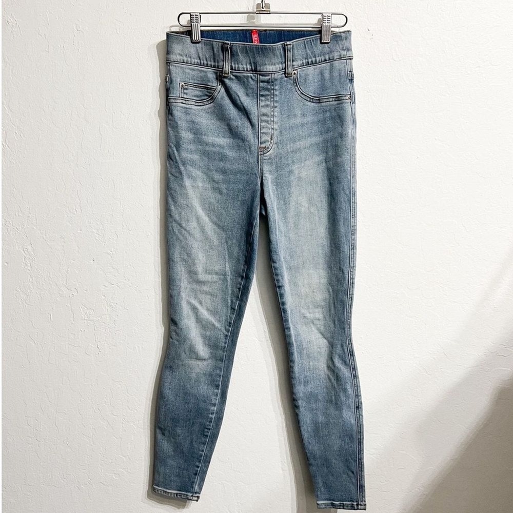 Spanx Women's‎ Stretch Skinny Light Wash Pull On Denim Jeans Size Small Street